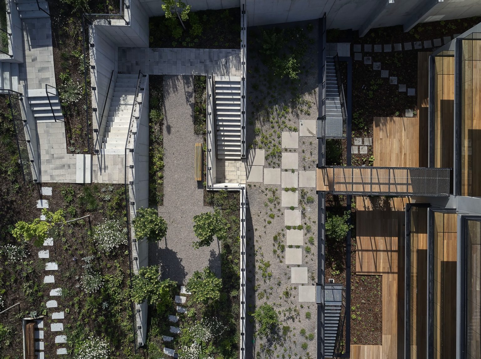 VILLA GALLERY zahrada z ptačí perspektivy